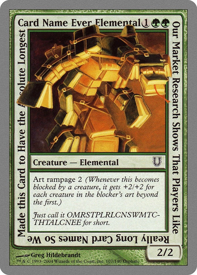 Image for Our Market Research Shows That Players Like Really Long Card Names.... (Unhinged) (107) - Magic: The Gathering