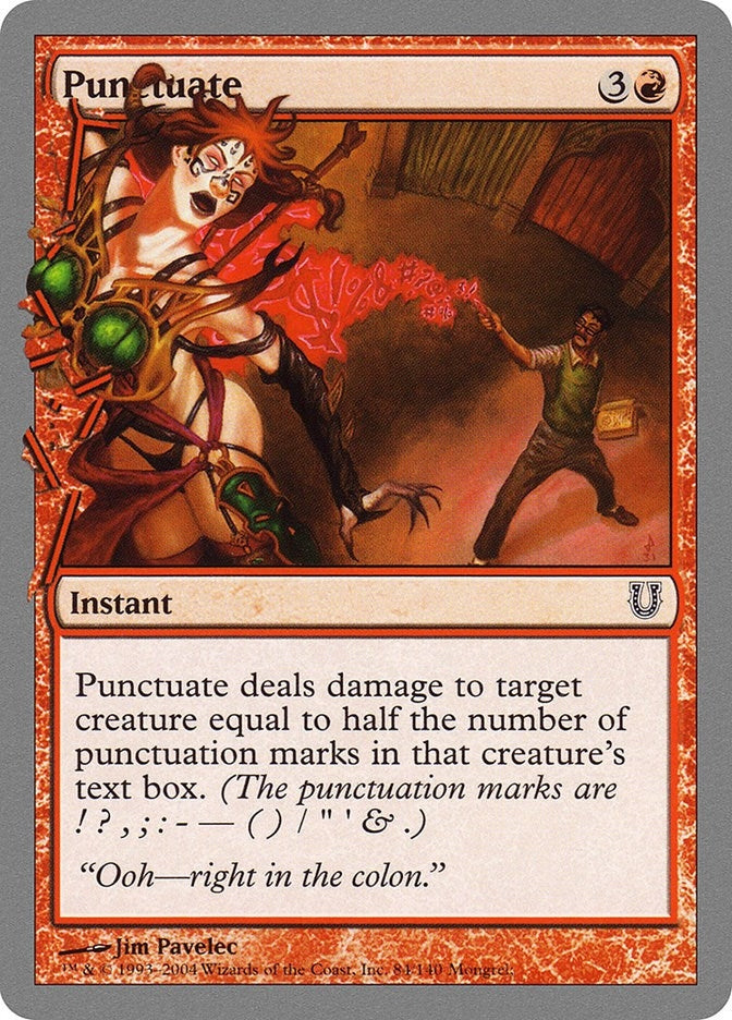 Image for Punctuate (Unhinged) (84) - Magic: The Gathering