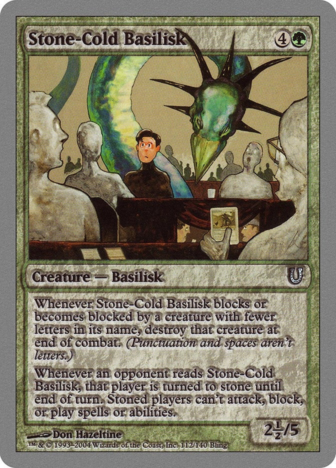 Image for Stone-Cold Basilisk (Unhinged) (112) - Magic: The Gathering