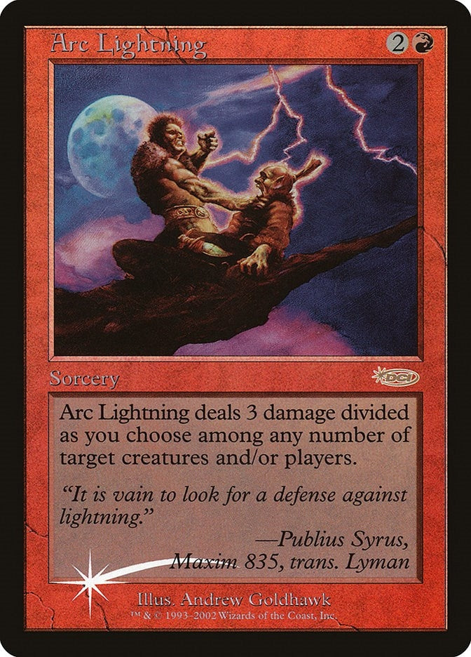 Image for Arc Lightning (Arena Promos) - Magic: The Gathering