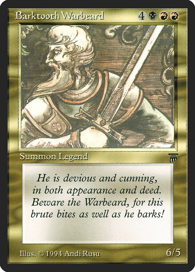 Image for Barktooth Warbeard (Legends) - Magic: The Gathering