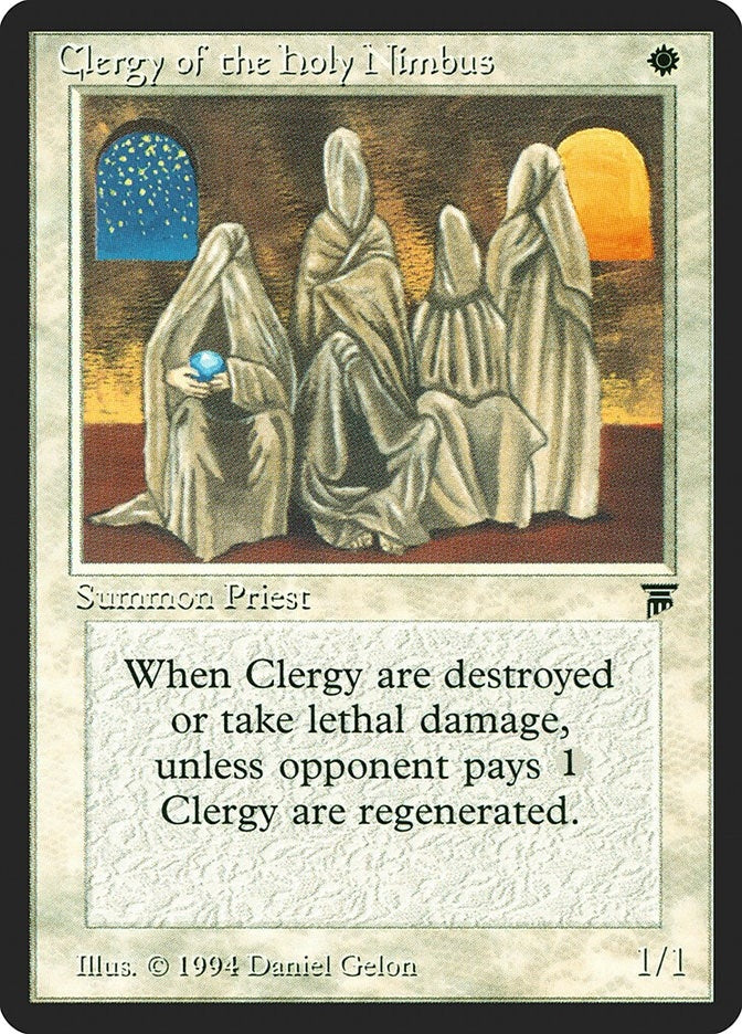 Image for Clergy of the Holy Nimbus (Legends) - Magic: The Gathering