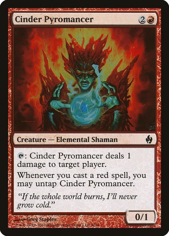Image for Cinder Pyromancer (Premium Deck Series: Fire and Lightning) (9) - Magic: The Gathering