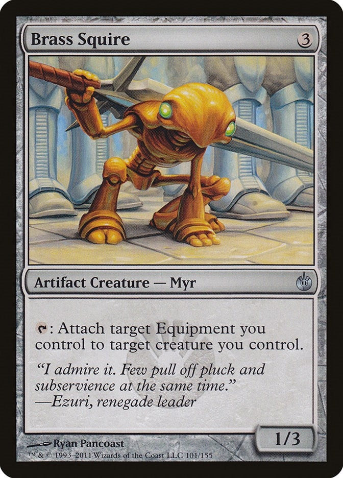 Image for Brass Squire (Mirrodin Besieged) (101) - Magic: The Gathering