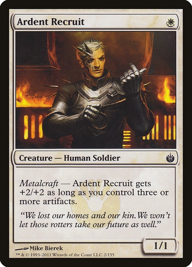 Image for Ardent Recruit (Mirrodin Besieged) (2) - Magic: The Gathering