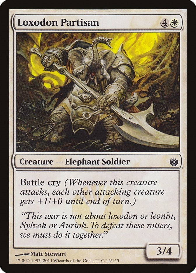 Image for Loxodon Partisan (Mirrodin Besieged) (12) - Magic: The Gathering