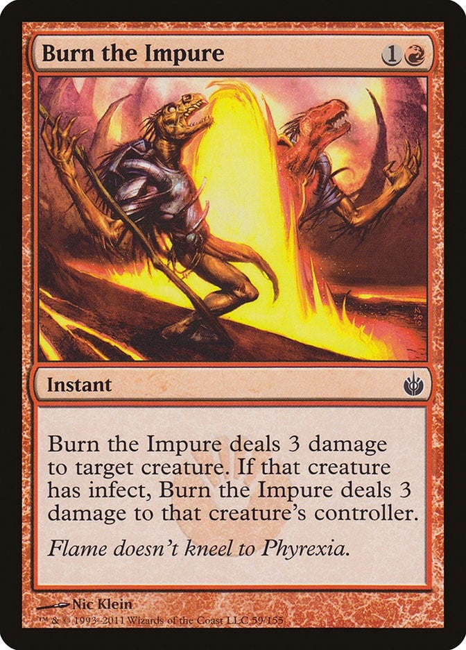 Image for Burn the Impure (Mirrodin Besieged) (59) - Magic: The Gathering