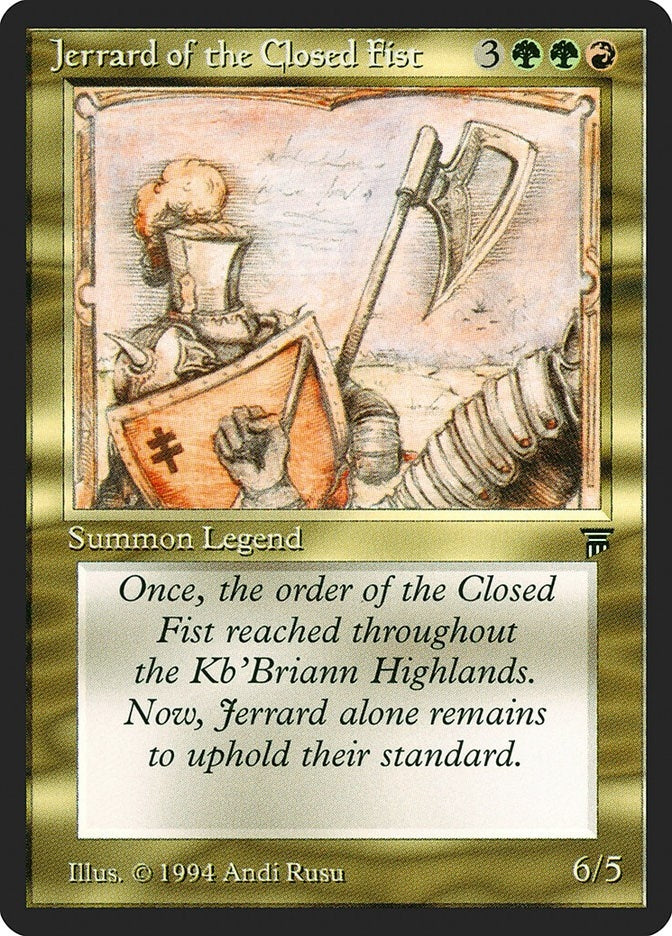 Image for Jerrard of the Closed Fist (Legends) - Magic: The Gathering