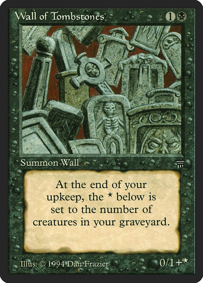 Image for Wall of Tombstones (Legends) - Magic: The Gathering