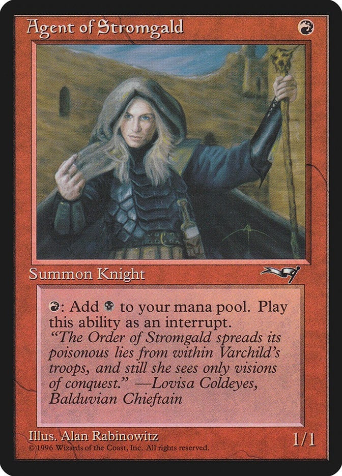 Image for Agent of Stromgald (Woman Holding Staff) (Alliances) (95) - Magic: The Gathering