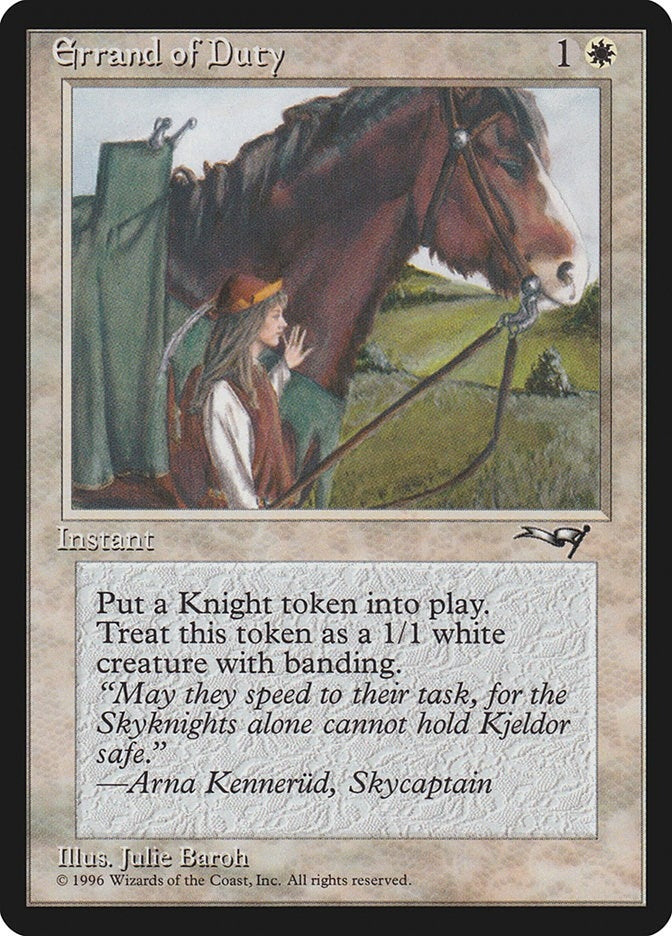 Image for Errand of Duty (Alliances) (128) - Magic: The Gathering