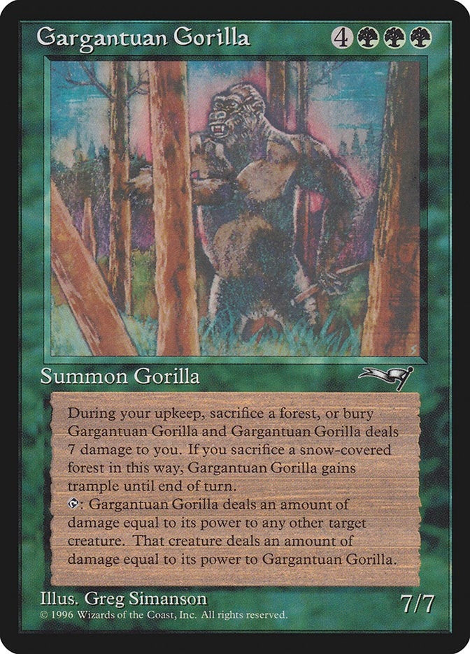 Image for Gargantuan Gorilla (Alliances) (72) - Magic: The Gathering
