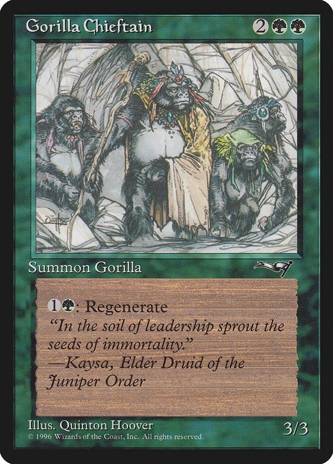 Image for Gorilla Chieftain (4 Gorillas) (Alliances) (78) - Magic: The Gathering