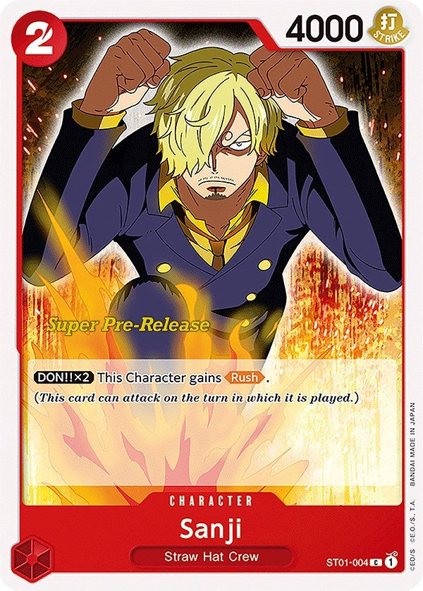 Image for Sanji (Super Pre-Release Starter Deck 1: Straw Hat Crew) (ST01-004) - One Piece Card Game