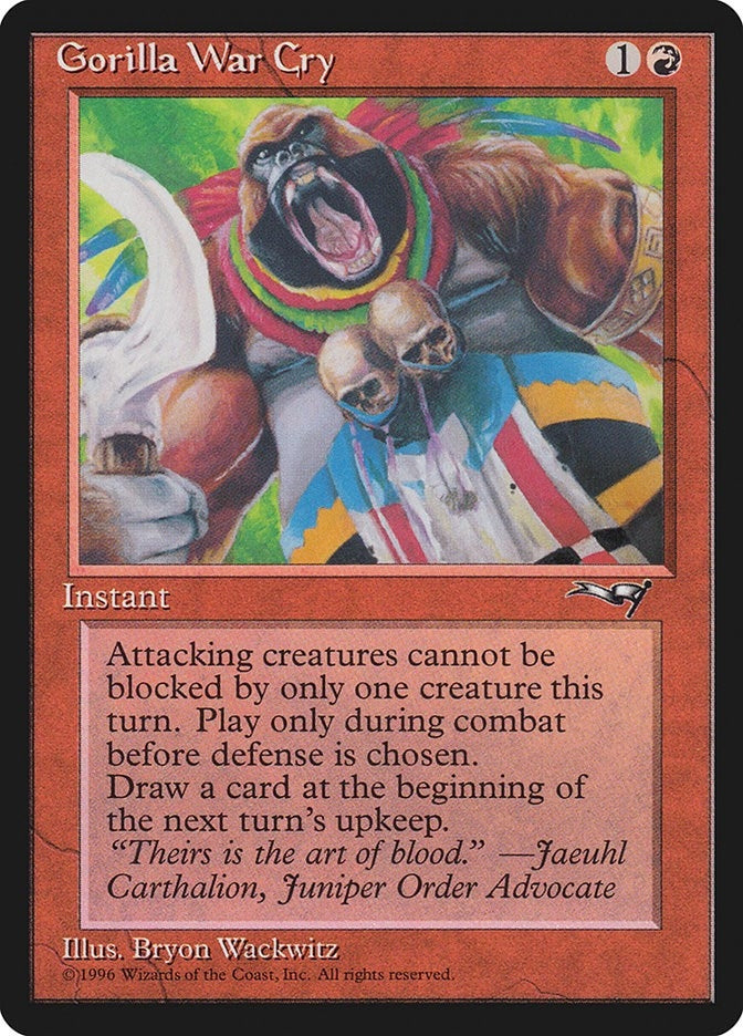 Image for Gorilla War Cry (Alliances) (109) - Magic: The Gathering