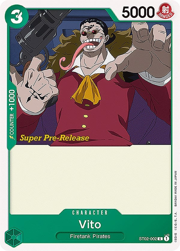 Image for Vito (Super Pre-Release Starter Deck 2: Worst Generation) (ST02-002) - One Piece Card Game