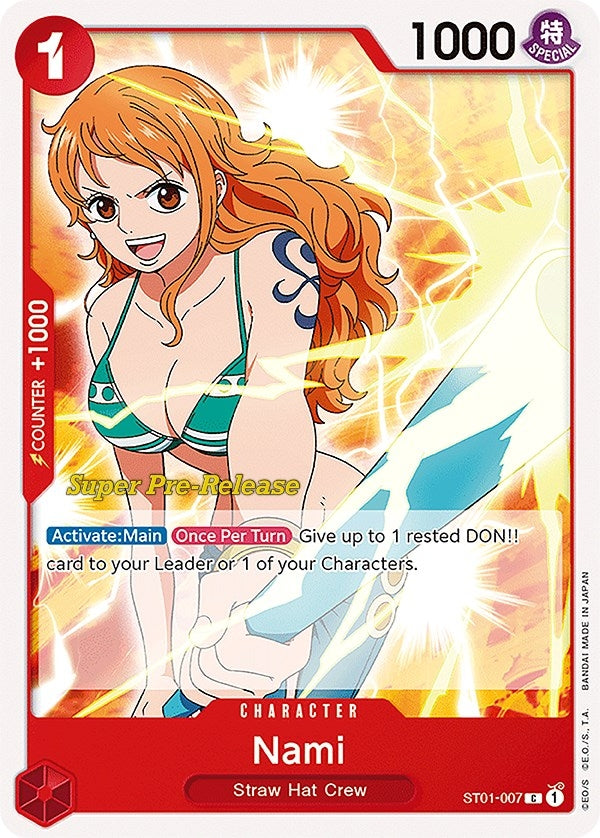 Image for Nami (Super Pre-Release Starter Deck 1: Straw Hat Crew) (ST01-007) - One Piece Card Game