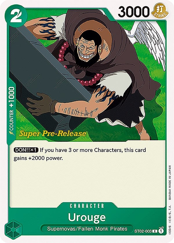 Image for Urouge (Super Pre-Release Starter Deck 2: Worst Generation) (ST02-003) - One Piece Card Game