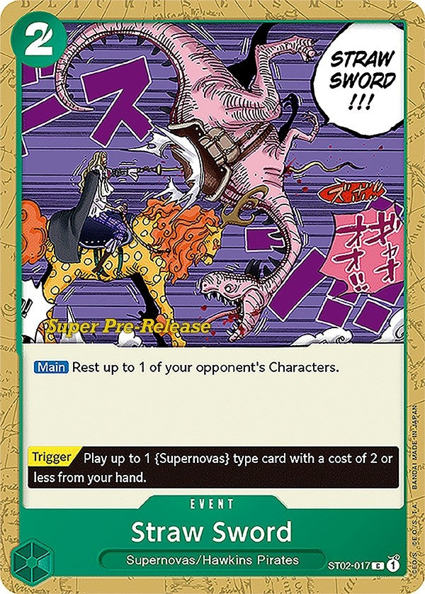 Image for Straw Sword (Super Pre-Release Starter Deck 2: Worst Generation) (ST02-017) - One Piece Card Game