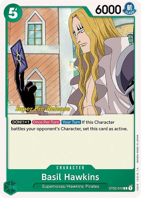 Image for Basil Hawkins (Super Pre-Release Starter Deck 2: Worst Generation) (ST02-010) - One Piece Card Game
