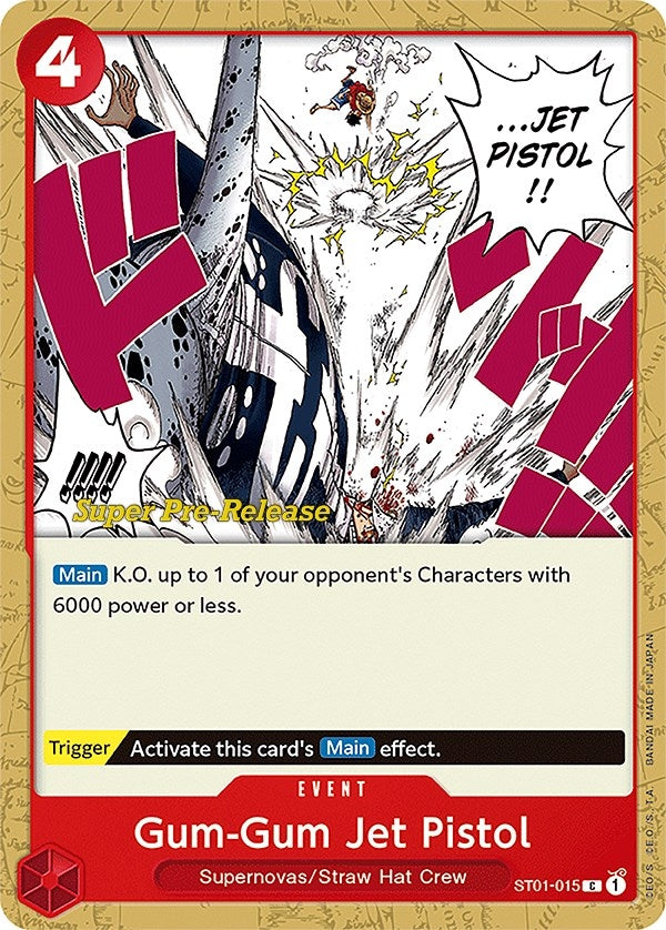 Image for Gum-Gum Jet Pistol (Super Pre-Release Starter Deck 1: Straw Hat Crew) (ST01-015) - One Piece Card Game