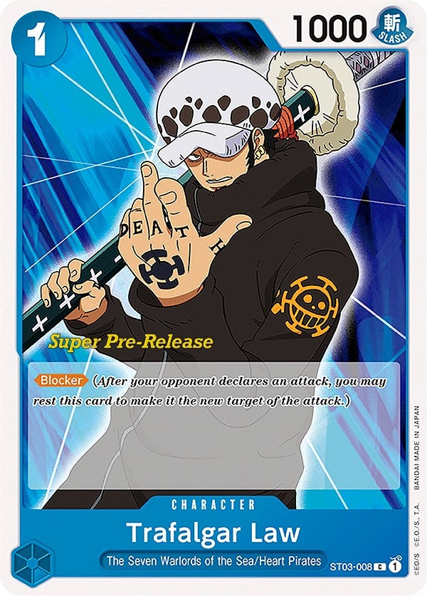 Image for Trafalgar Law (Super Pre-Release Starter Deck 3: The Seven Warlords of the Sea) (ST03-008) - One Piece Card Game