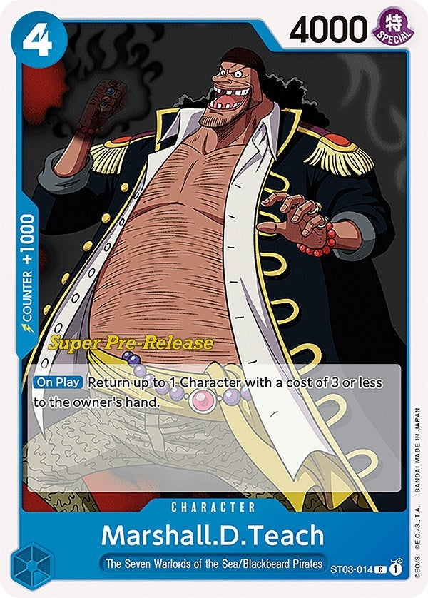 Image for Marshall.D.Teach (Super Pre-Release Starter Deck 3: The Seven Warlords of the Sea) (ST03-014) - One Piece Card Game