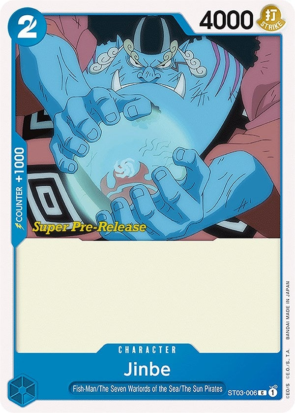 Image for Jinbe (Super Pre-Release Starter Deck 3: The Seven Warlords of the Sea) (ST03-006) - One Piece Card Game