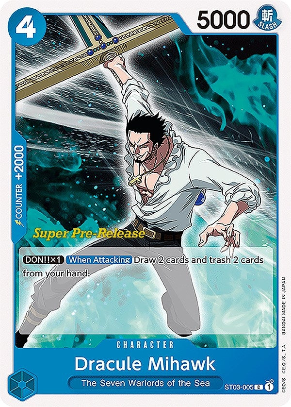 Image for Dracule Mihawk (Super Pre-Release Starter Deck 3: The Seven Warlords of the Sea) (ST03-005) - One Piece Card Game