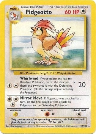 Image for Pidgeotto (Base Set) (022/102) - Pokemon