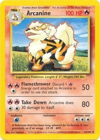 Image for Arcanine (Base Set) (023/102) - Pokemon