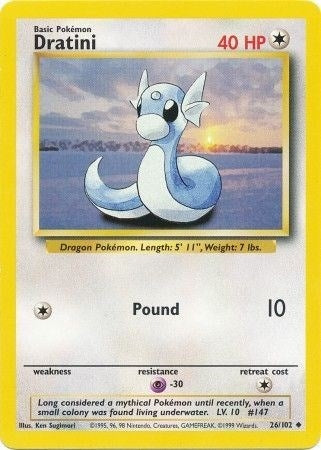 Image for Dratini (Base Set) (026/102) - Pokemon