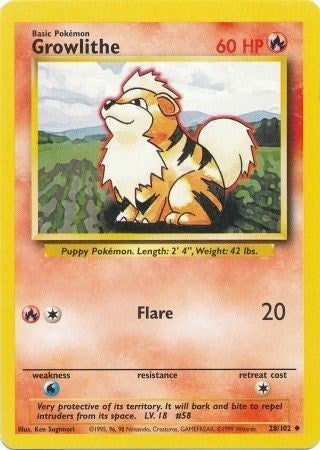 Image for Growlithe (Base Set) (028/102) - Pokemon