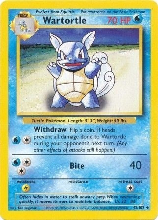 Image for Wartortle (Base Set) (042/102) - Pokemon