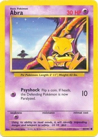 Image for Abra (Base Set) (043/102) - Pokemon