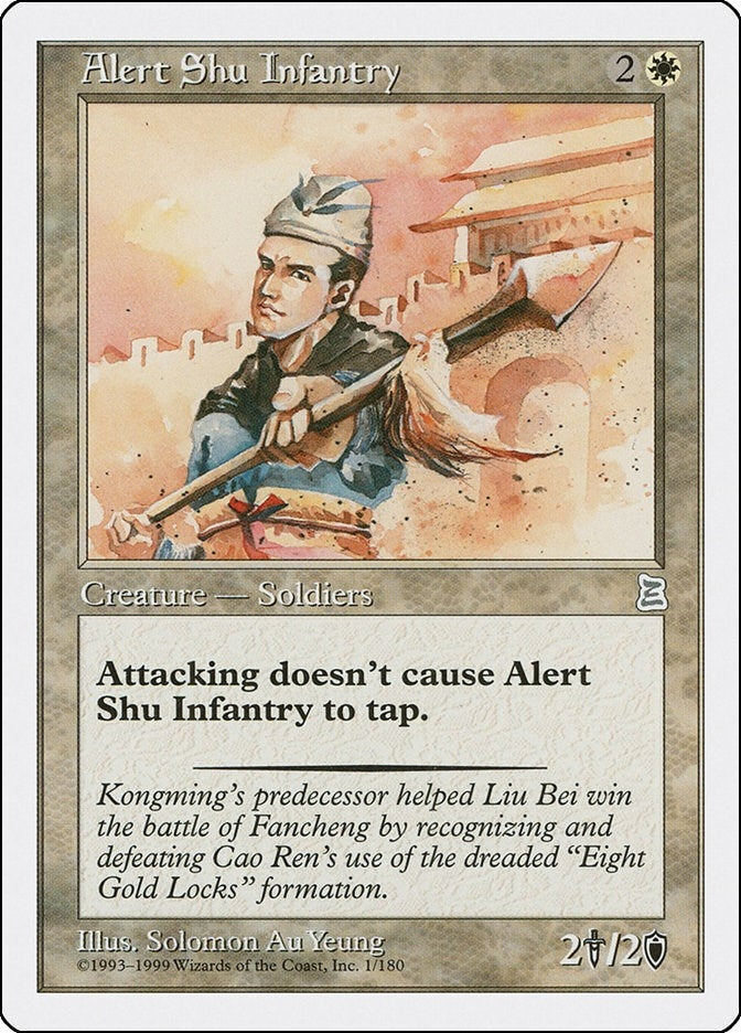 Image for Alert Shu Infantry (Portal Three Kingdoms) (1) - Magic: The Gathering