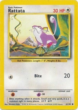 Image for Rattata (Base Set) (061/102) - Pokemon