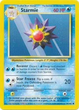 Image for Starmie (Base Set) (064/102) - Pokemon
