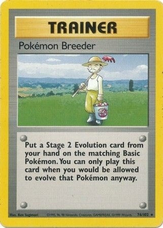 Image for Pokemon Breeder (Base Set) (076/102) - Pokemon