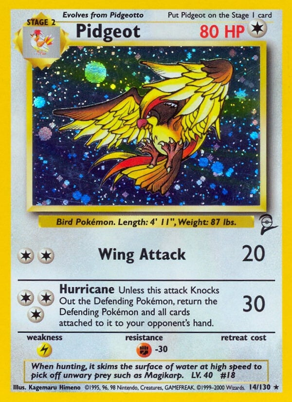 Image for Pidgeot (Base Set 2) (014/130) - Pokemon