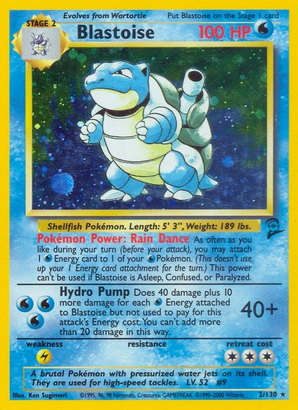 Image for Blastoise (Base Set 2) (002/130) - Pokemon