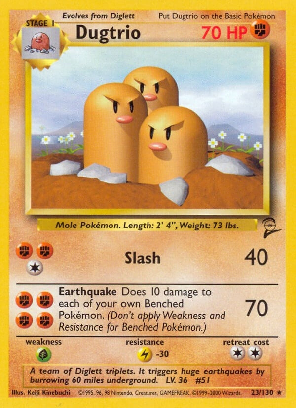 Image for Dugtrio (Base Set 2) (023/130) - Pokemon
