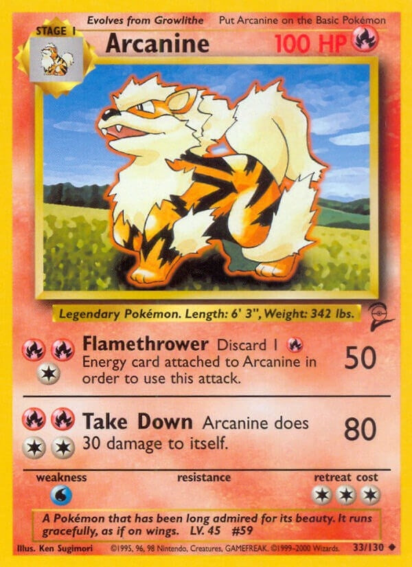 Image for Arcanine (Base Set 2) (033/130) - Pokemon