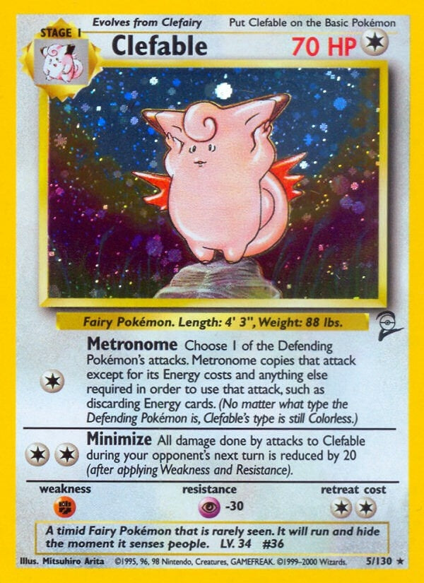 Image for Clefable (Base Set 2) (005/130) - Pokemon