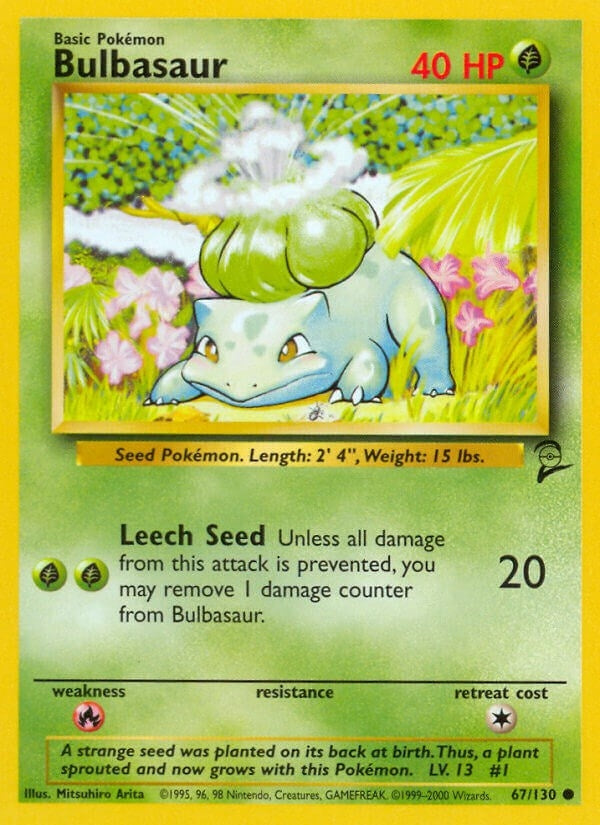 Image for Bulbasaur (Base Set 2) (067/130) - Pokemon