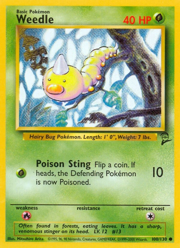 Image for Weedle (Base Set 2) (100/130) - Pokemon