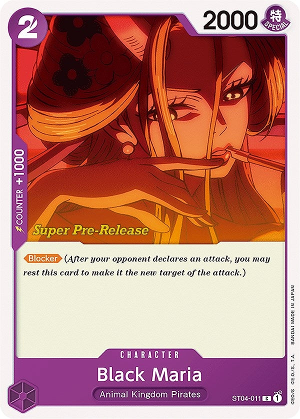 Image for Black Maria (Super Pre-Release Starter Deck 4: Animal Kingdom Pirates) (ST04-011) - One Piece Card Game
