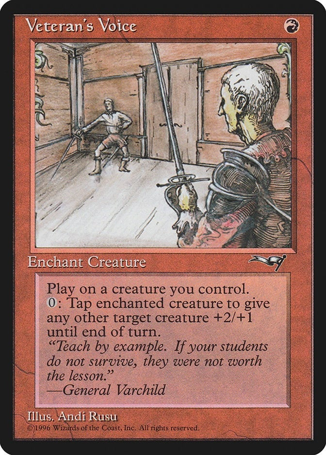 Image for Veteran's Voice (Alliances) (124) - Magic: The Gathering