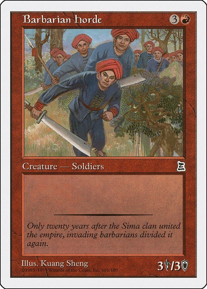 Image for Barbarian Horde (Portal Three Kingdoms) (101) - Magic: The Gathering
