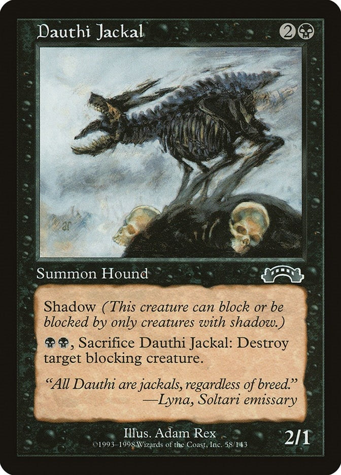 Image for Dauthi Jackal (Exodus) (58) - Magic: The Gathering